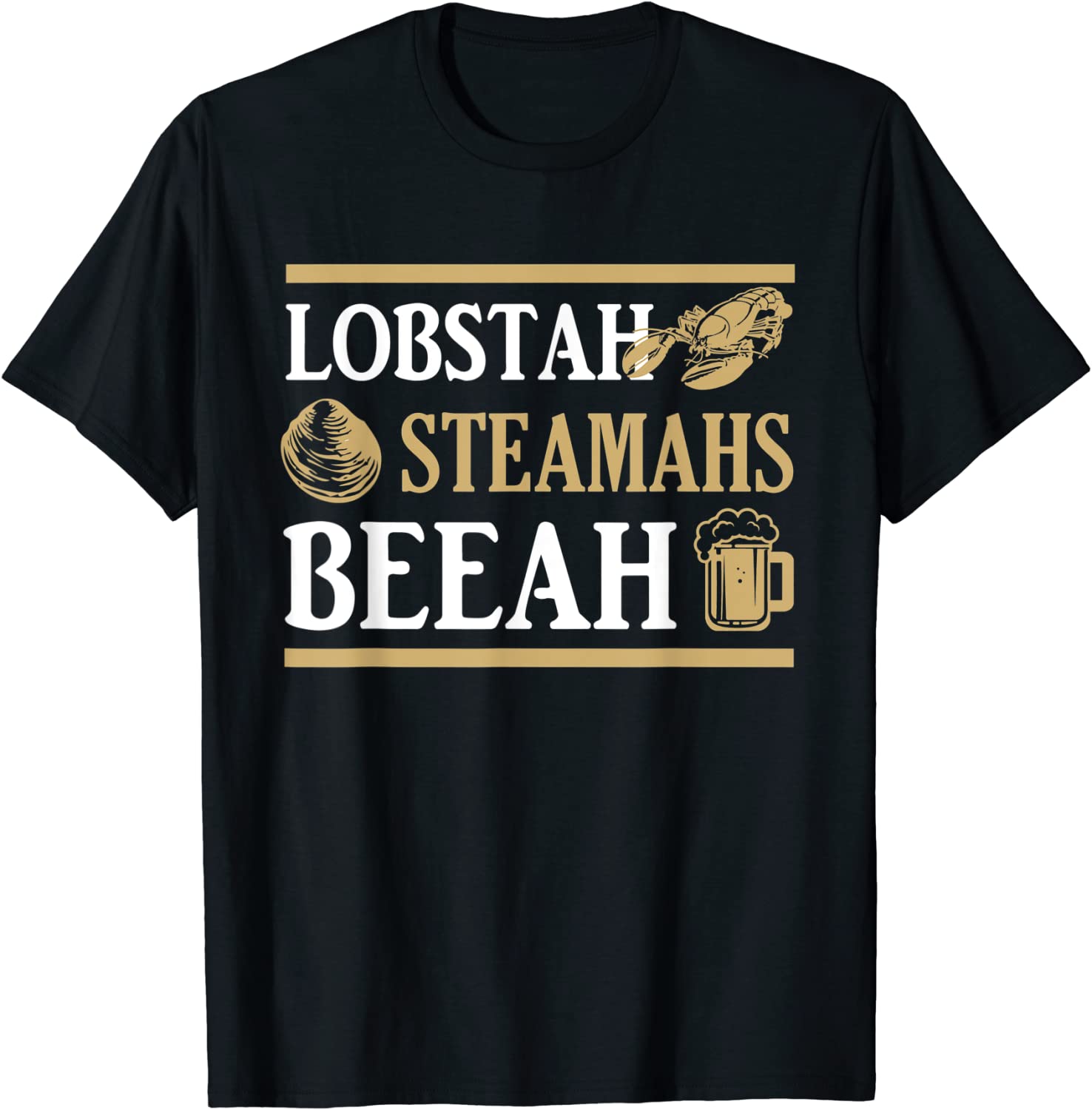 lobstah steamahs and beeah t-shirt