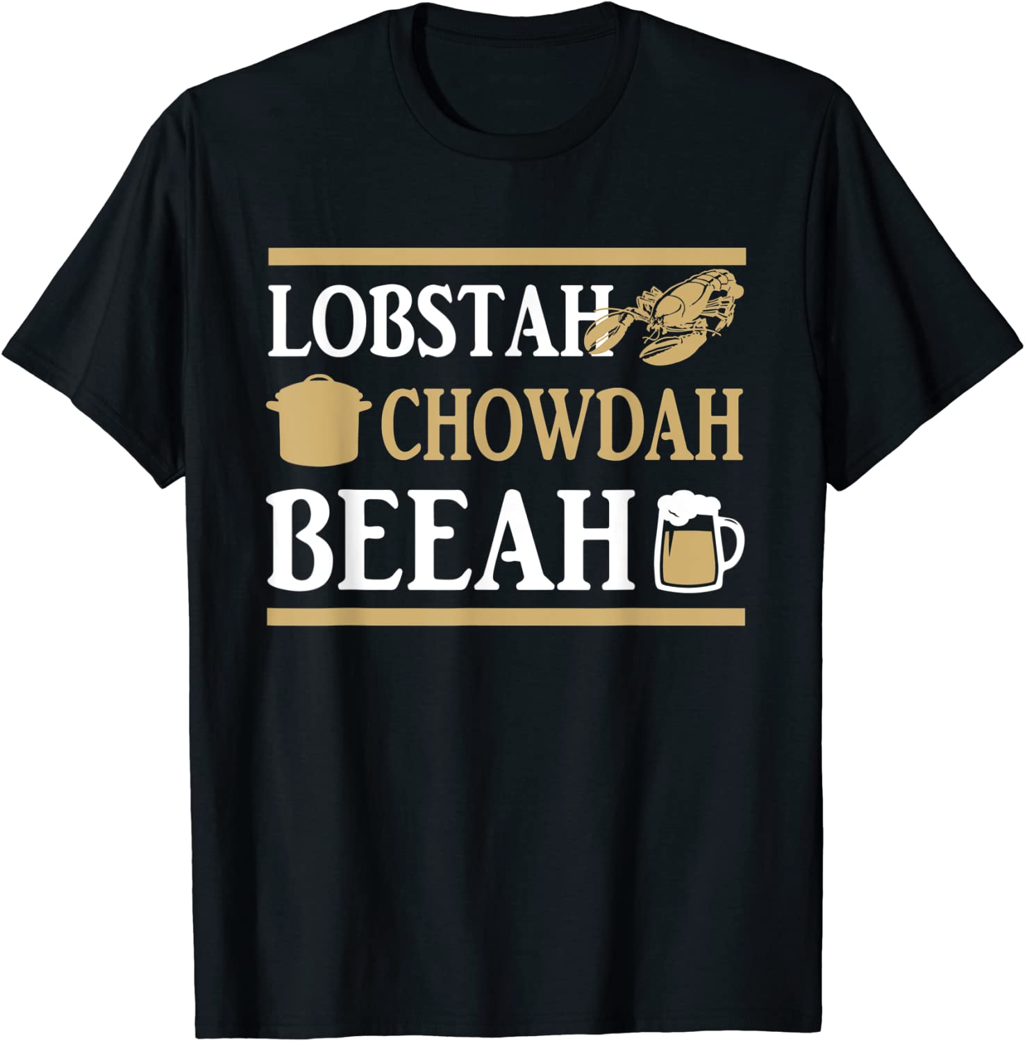lobstah chowday beeah t-shirt