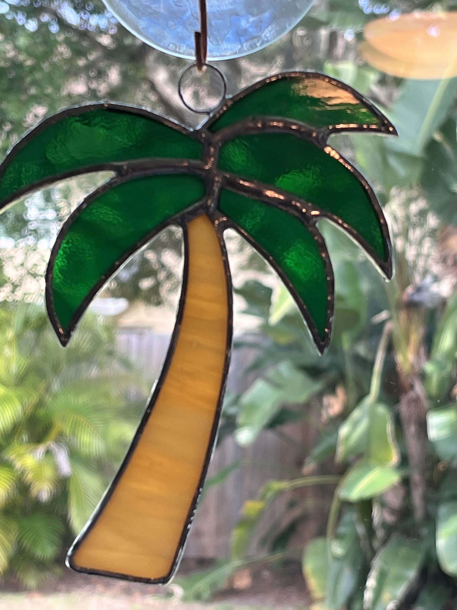 Stained glass palm tree