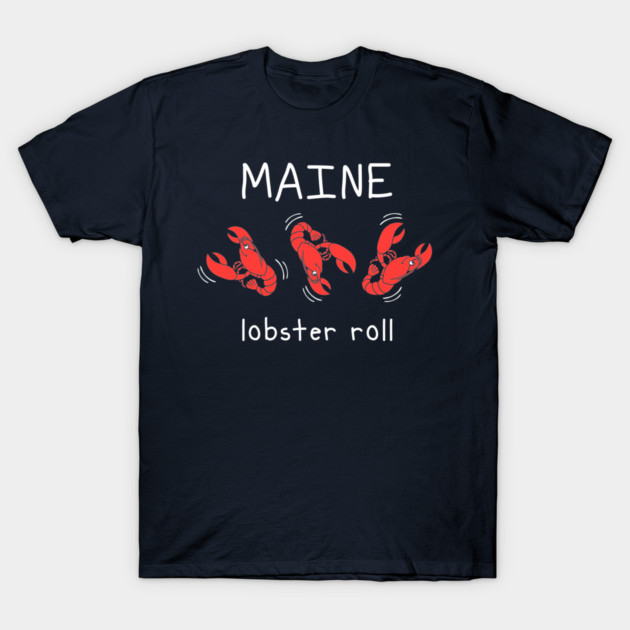 Maine lobster roll tumbling lobsters t-shirt