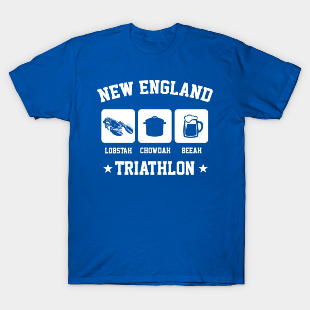 New England Trathlon lobster chowdah beeah t-shirt